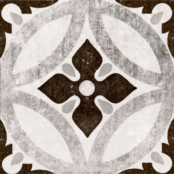 Mars B&W Classical Patterned Tile