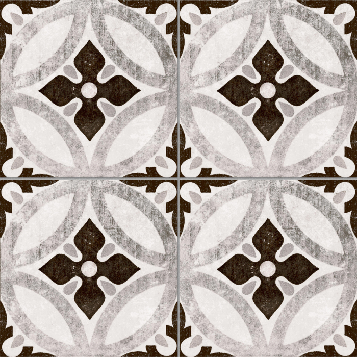 Mars B&W Classical Patterned Tile - Image 2