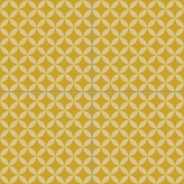 Mustard Blossom Patterned Tile - Image 2