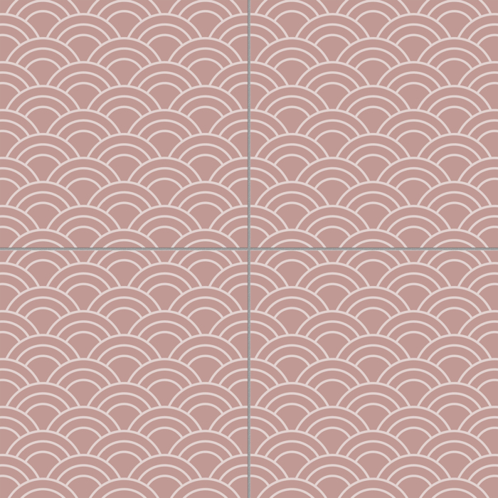 Pink Scallop Patterned Tile - Image 2