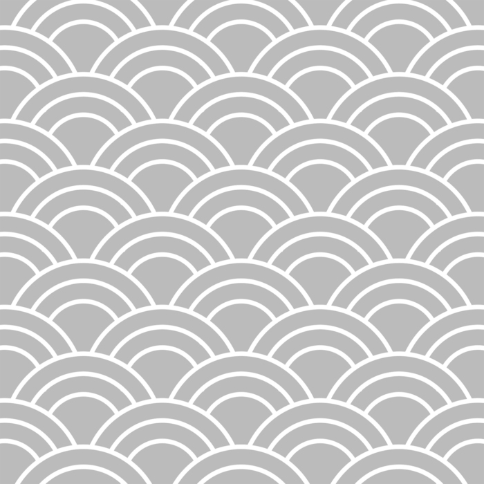 Grey Scallop Patterned Tile