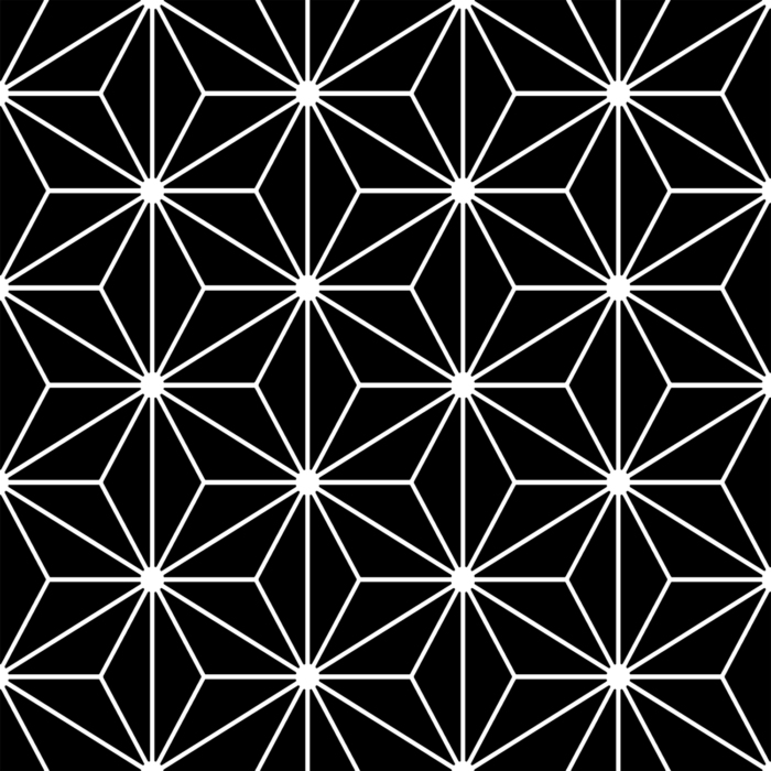 Black Starling Patterned Tile