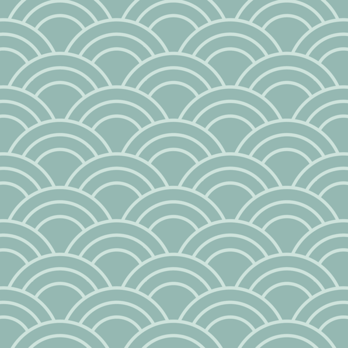 Sage Scallop Patterned Tile